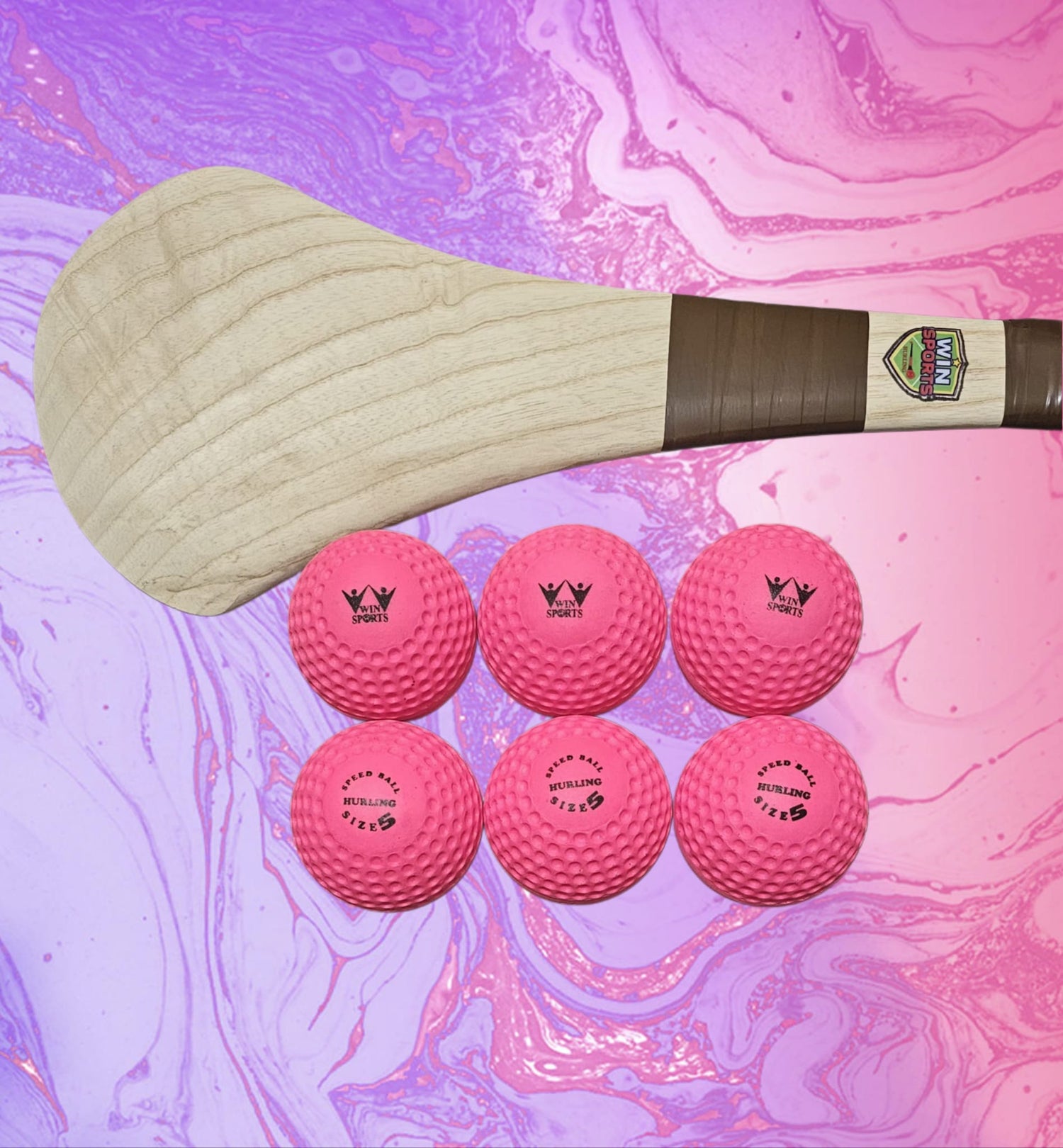 WIN Hurling Speed Balls Pink.