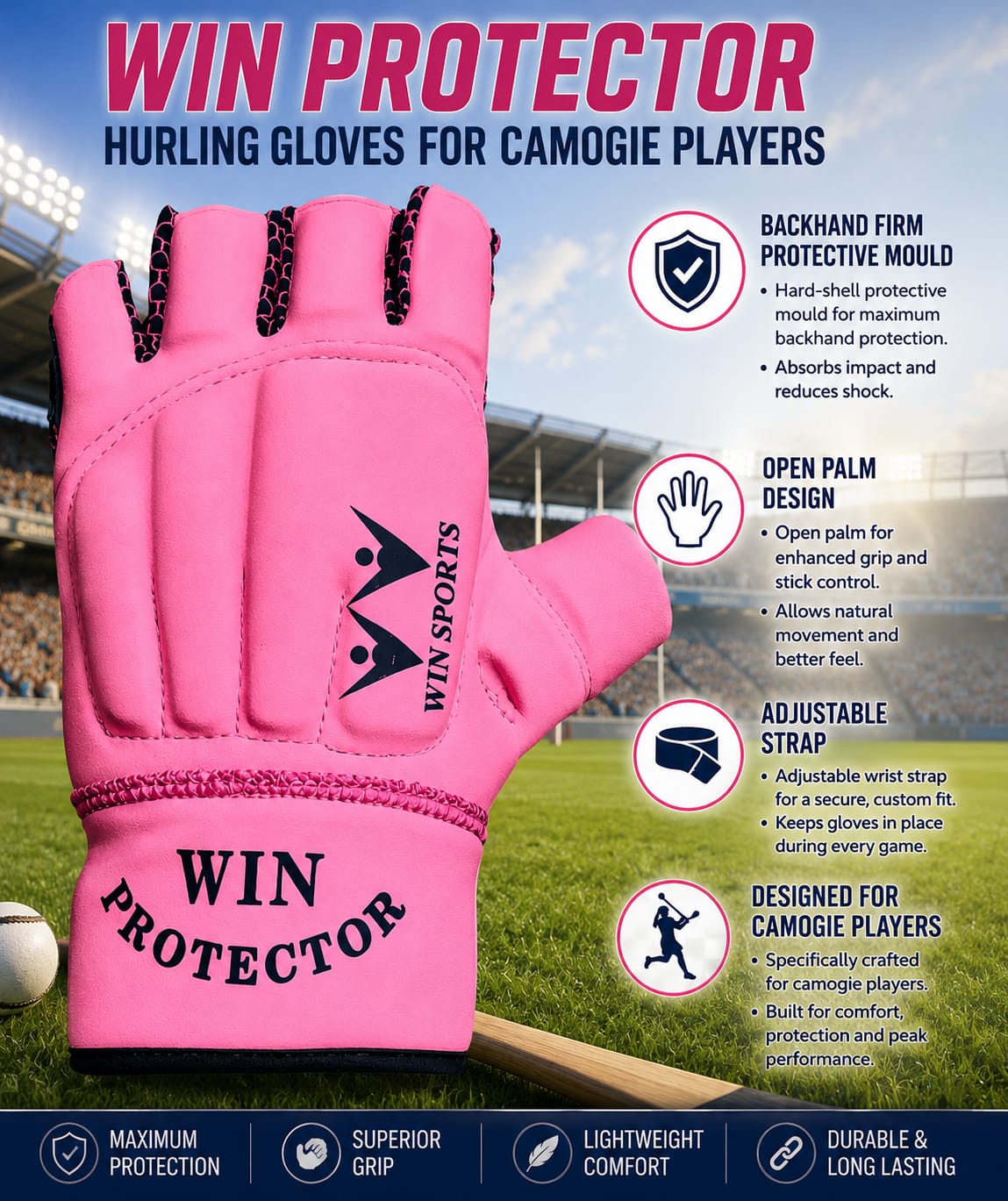 Win Sports Hurling Gloves Camogie