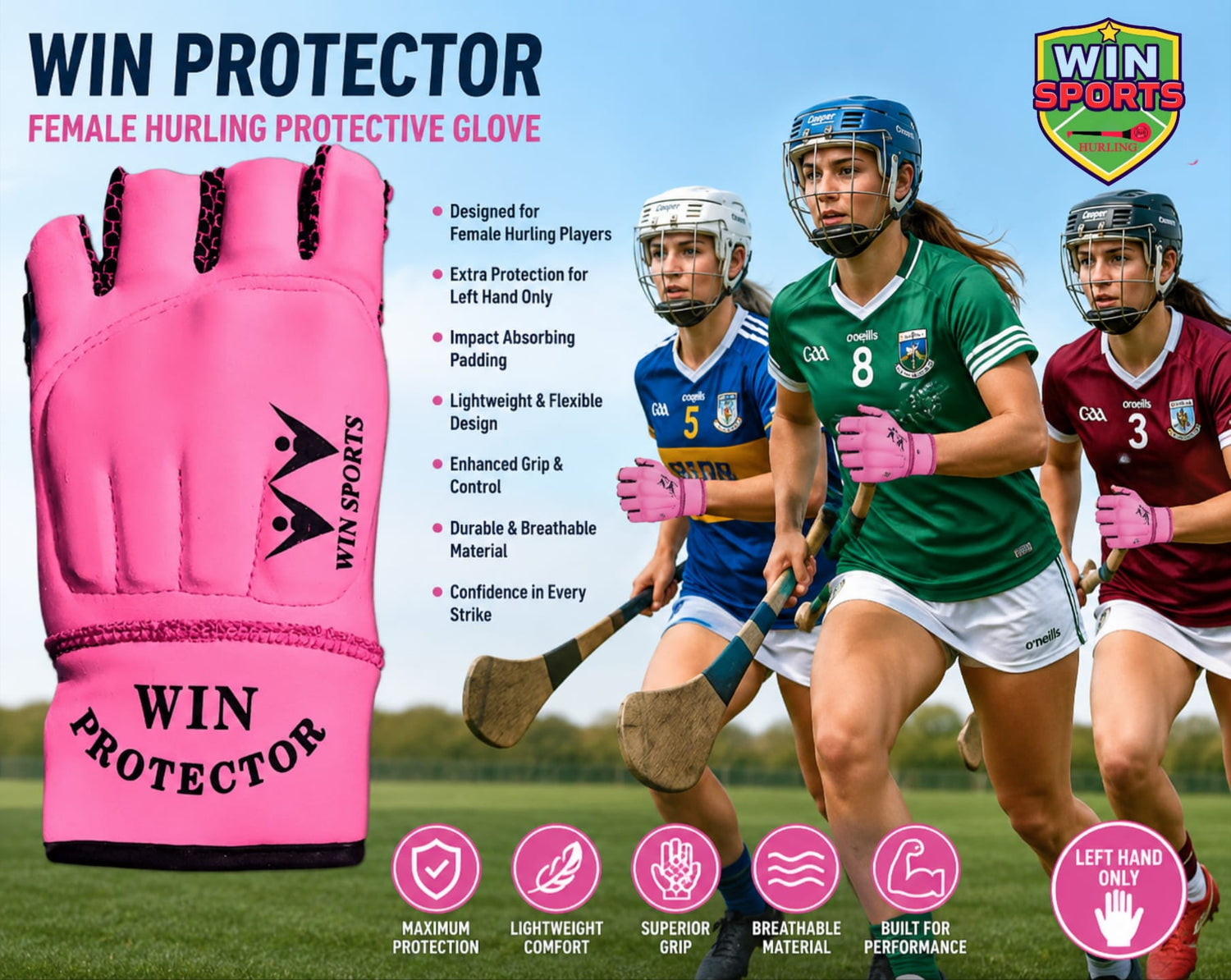 Win Sports Hurling Gloves Camogie