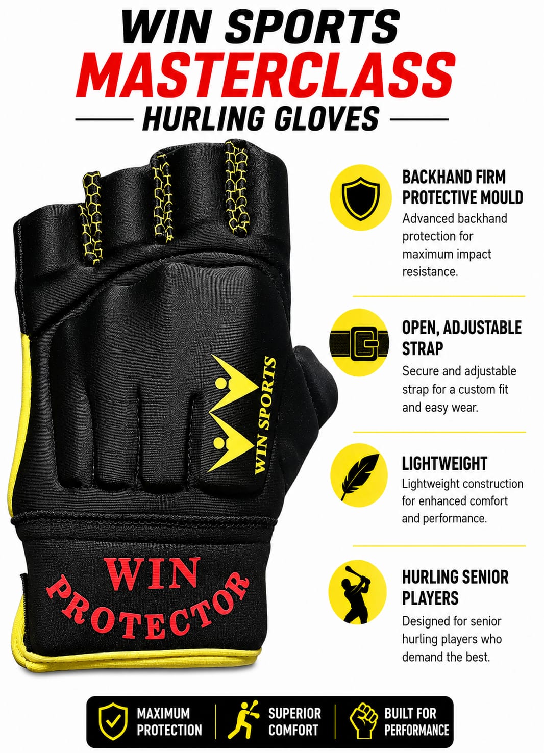 Win Sports Masterclass Hurling Gloves