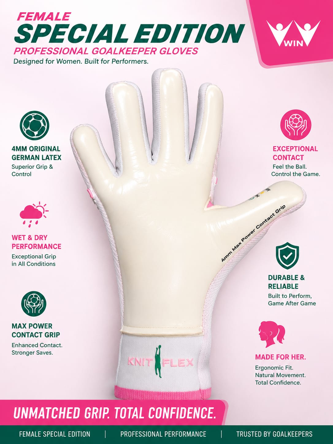 Win Sports Professional Goalkeeper Gloves ( WINTREX)