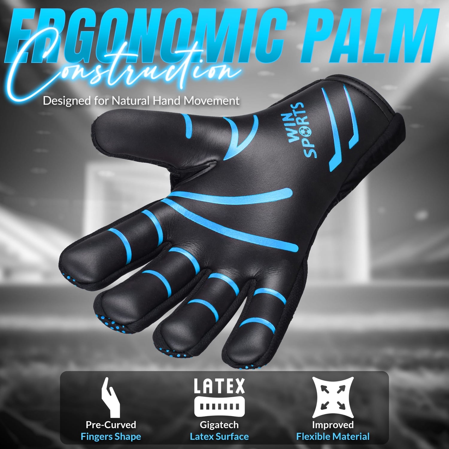 WIN GoalKeeper Gloves (Blue Panther)