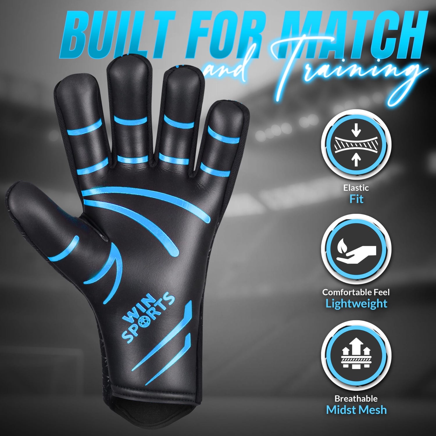 WIN GoalKeeper Gloves (Blue Panther)