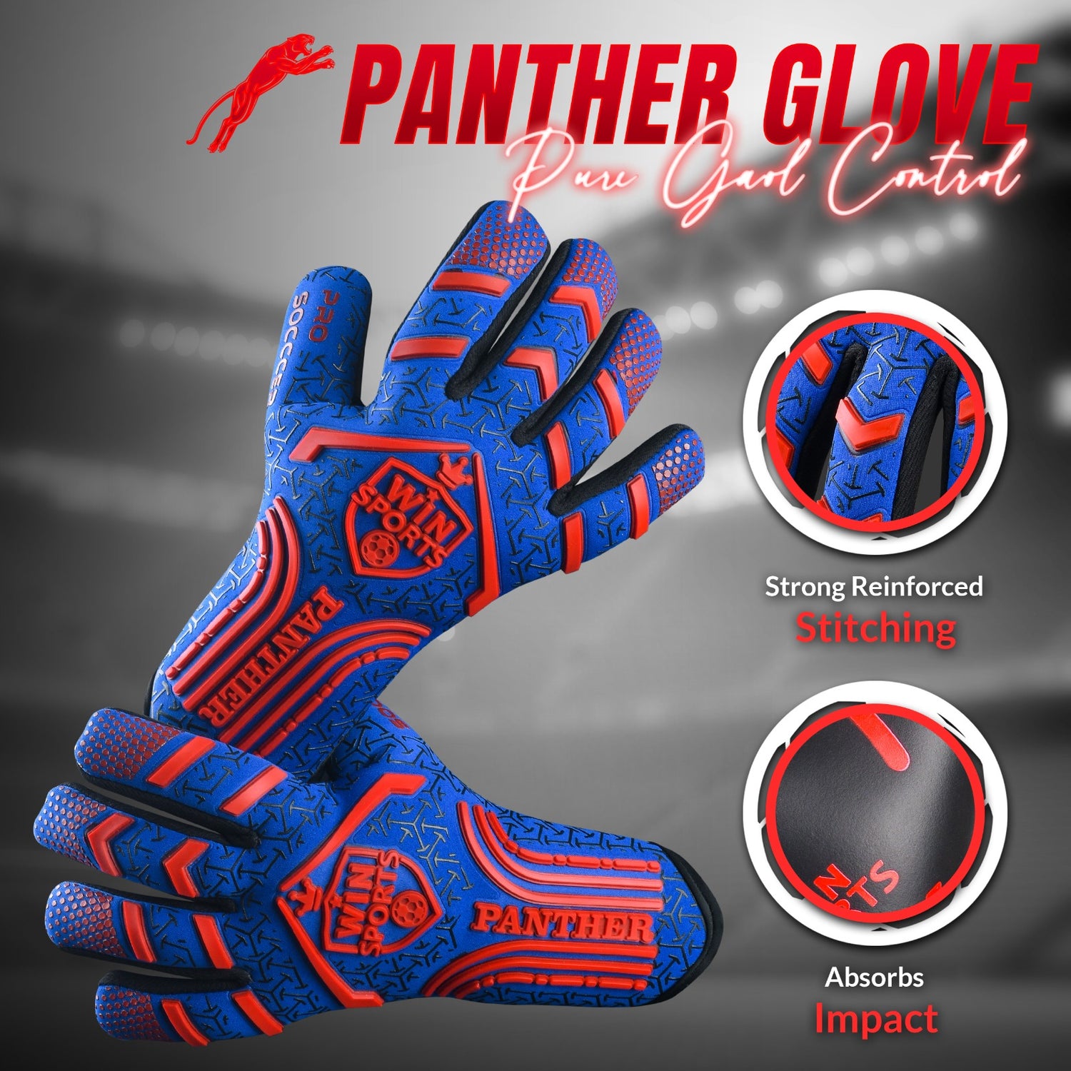 WIN Professional Goalkeeper GIGATECH Grip. (PANTHER PRO)
