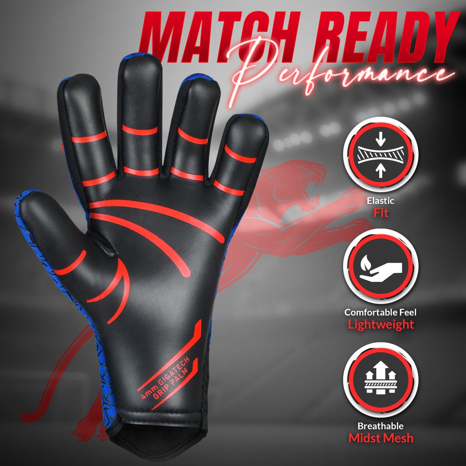 WIN Professional Goalkeeper GIGATECH Grip. (PANTHER PRO)