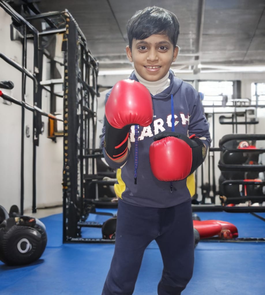 WIN SPORTS Junior Boxing Gloves, Red and Black,Hook and Loop Closure, Junior Champs