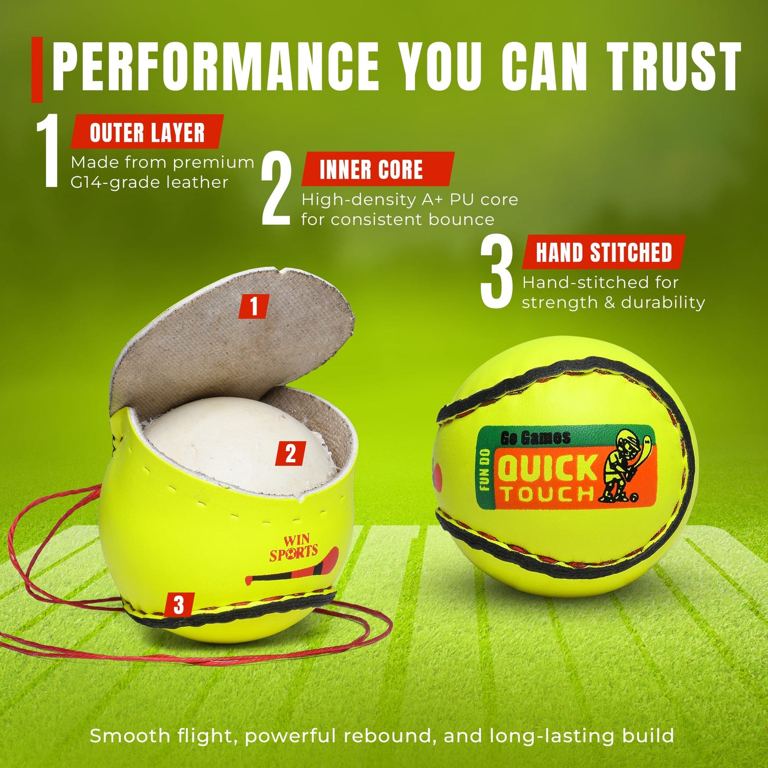 WIN Go Game Sliotars (Quick Touch)