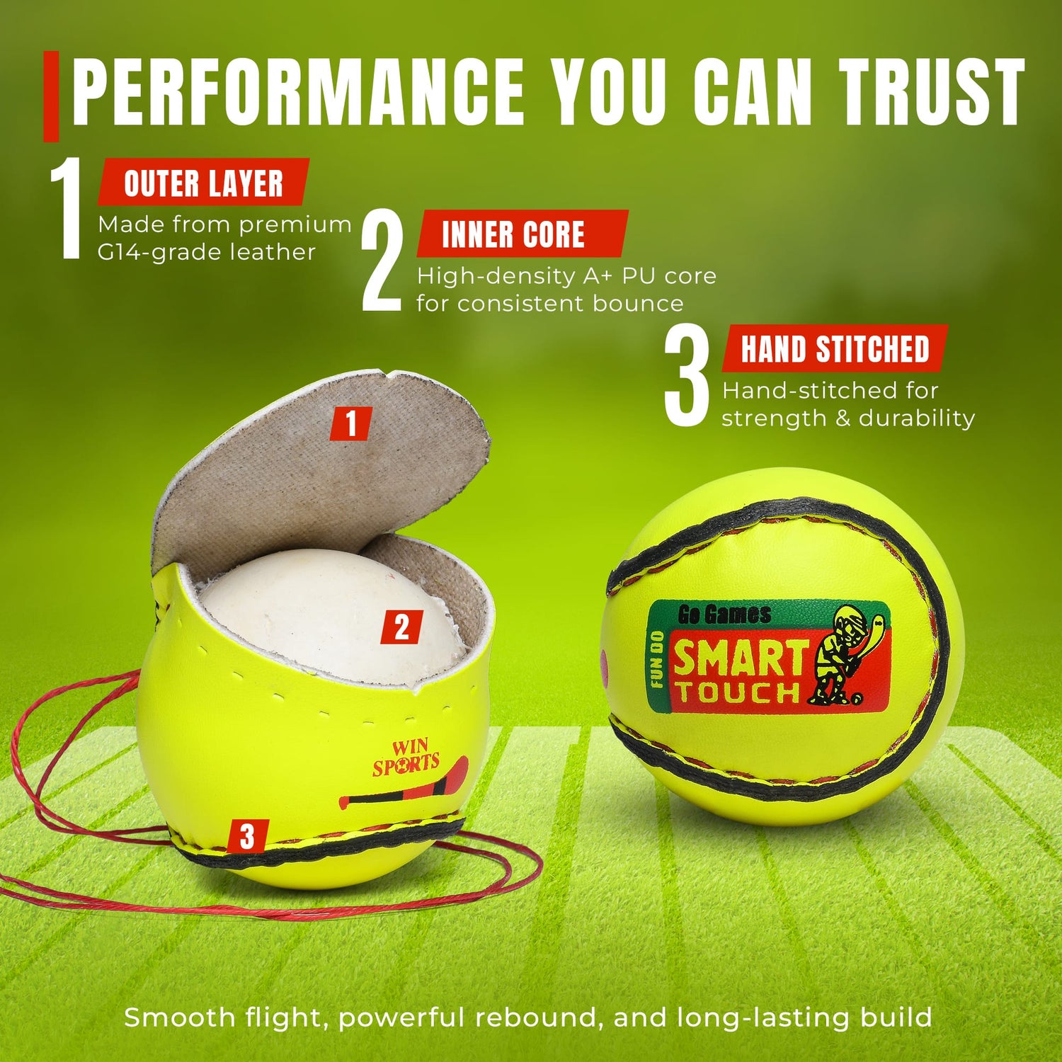 WIN Go Game Sliotars (Smart Touch)