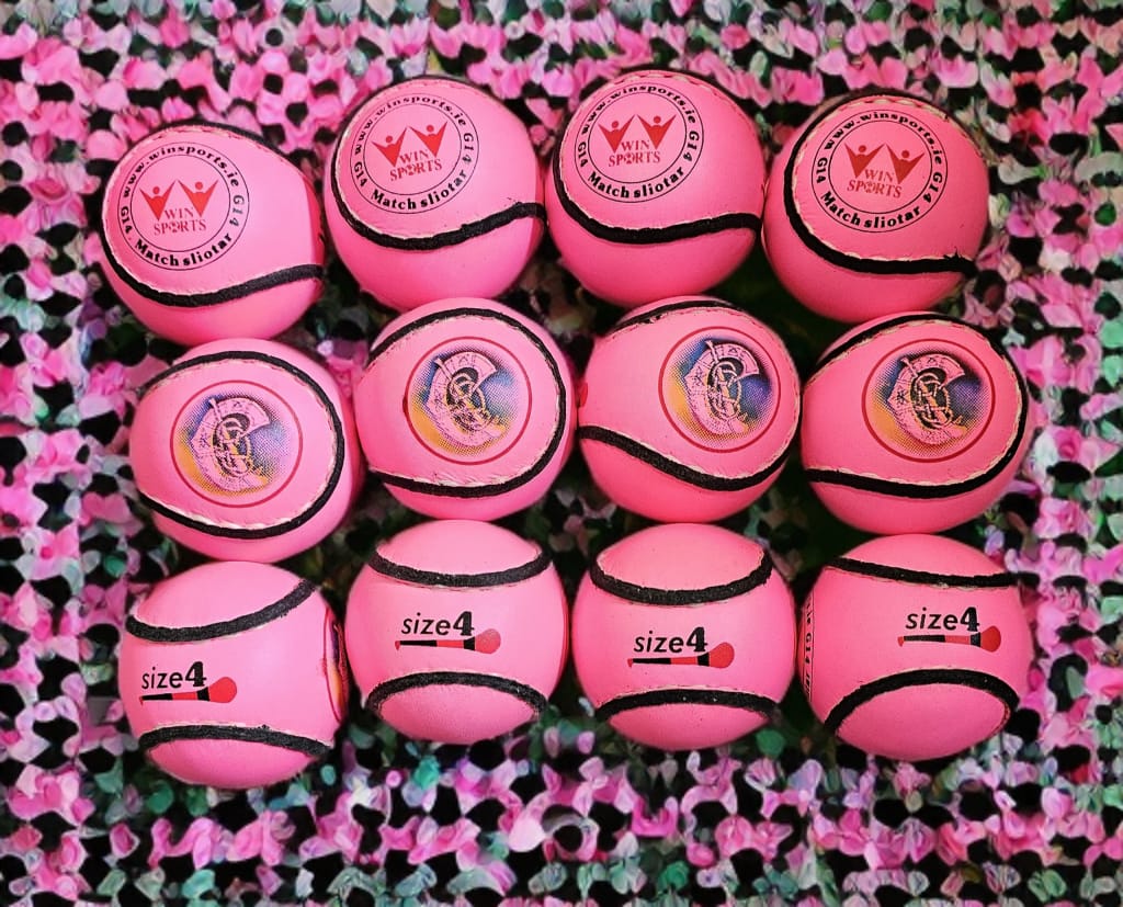 Win Hurling Camogie Pink Sliotars