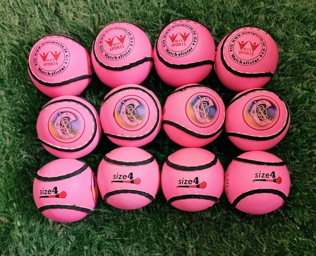 Win Hurling Camogie Pink Sliotars