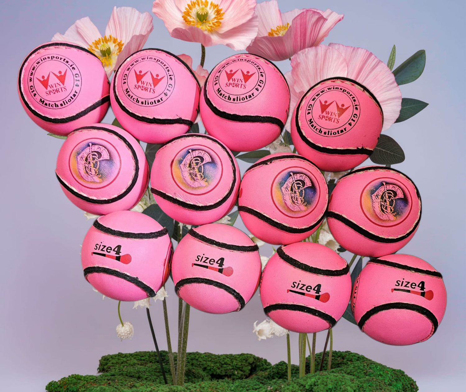 Win Hurling Camogie Pink Sliotars
