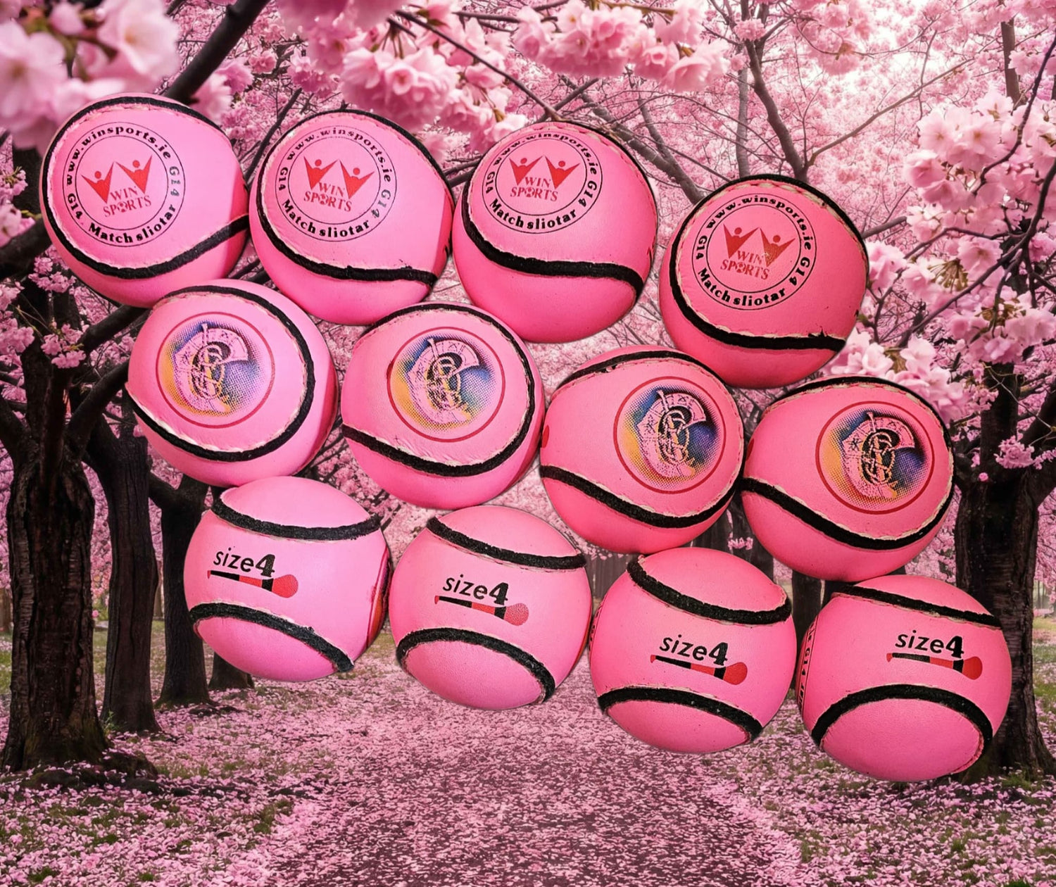 Win Hurling Camogie Pink Sliotars