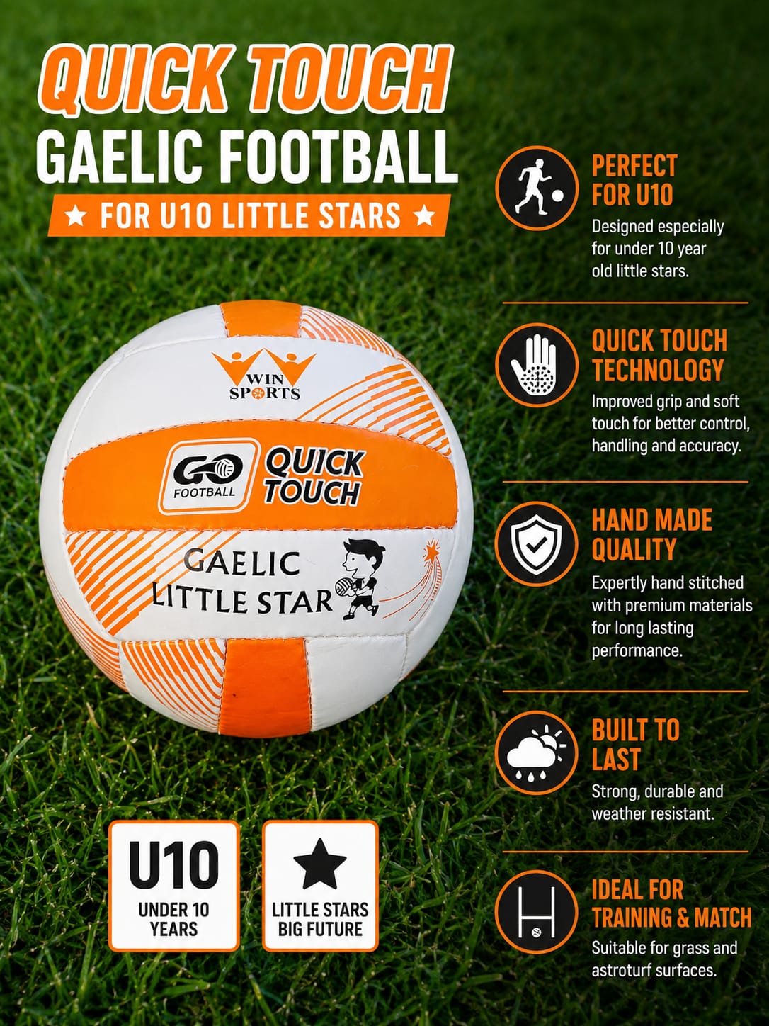 WINSTAR Quick Touch Gaelic Football.