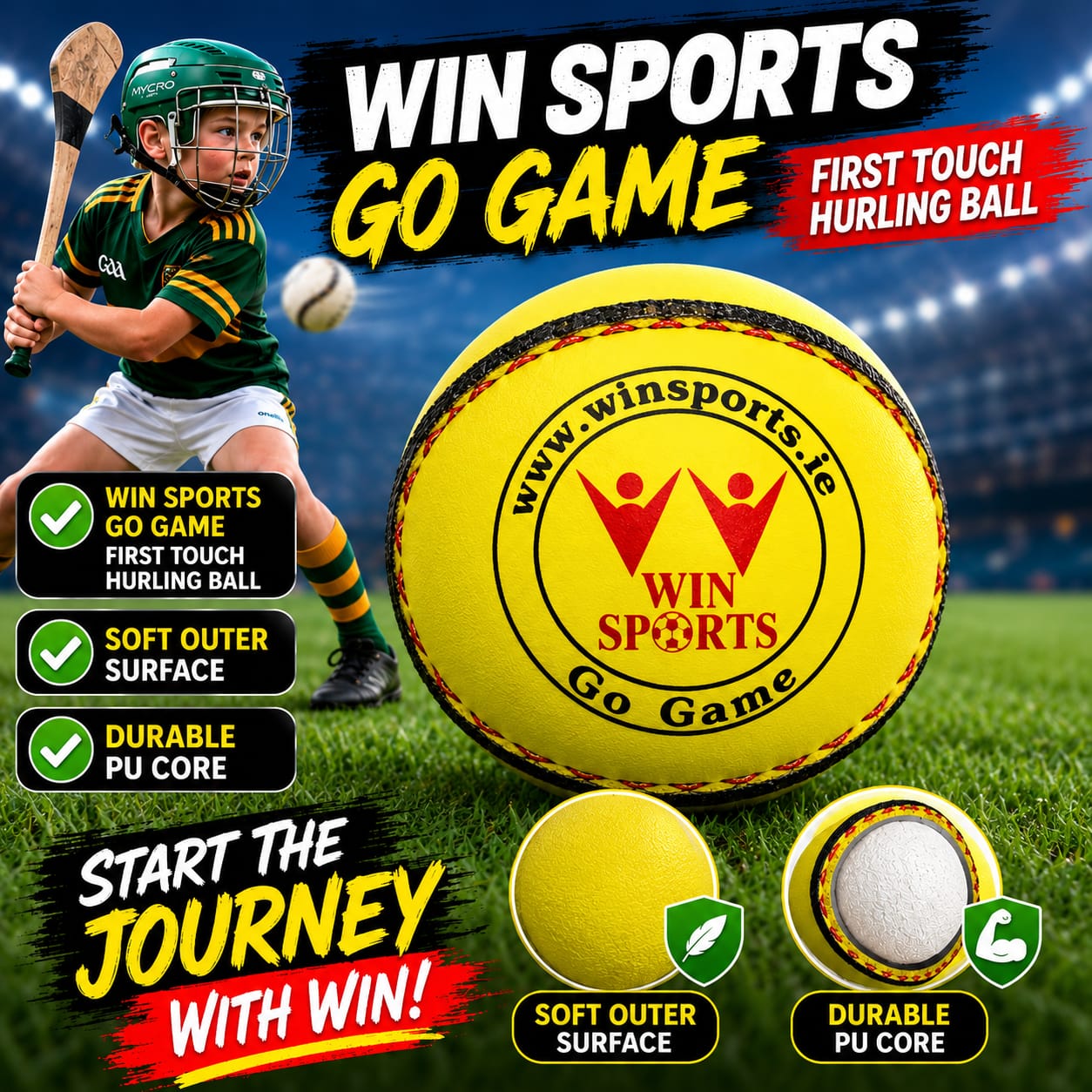 WIN Go Game Sliotars (First Touch)