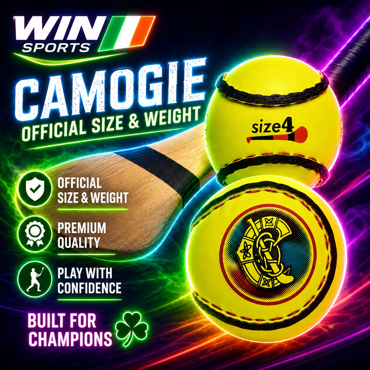 Win Hurling Camogie Sliotars