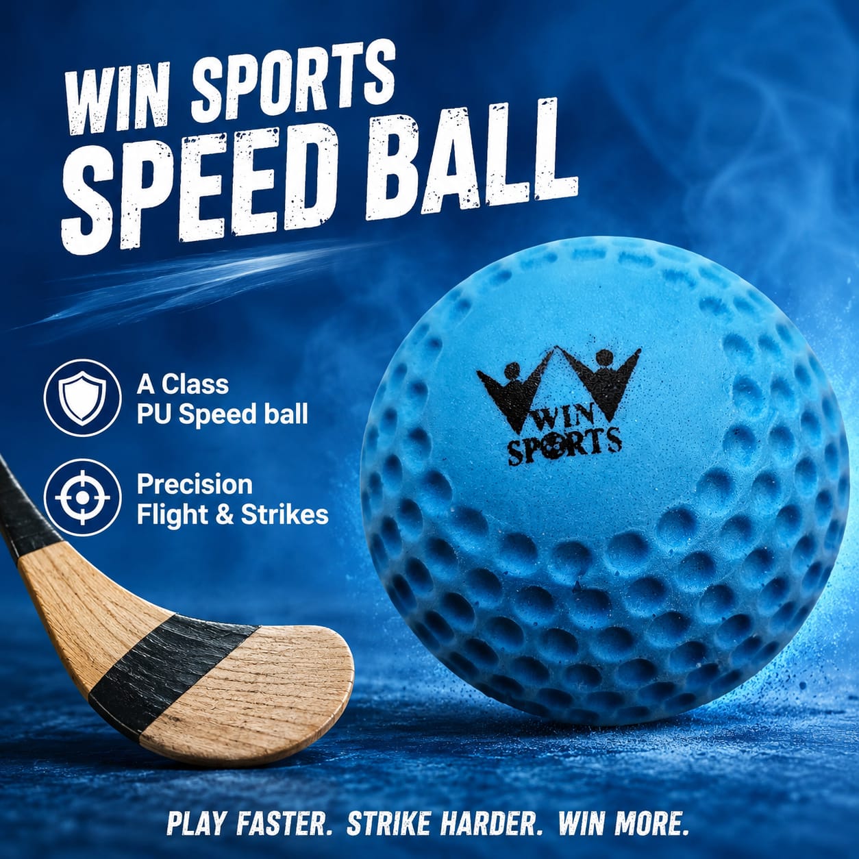 WIN Hurling Speed Ball Blue.
