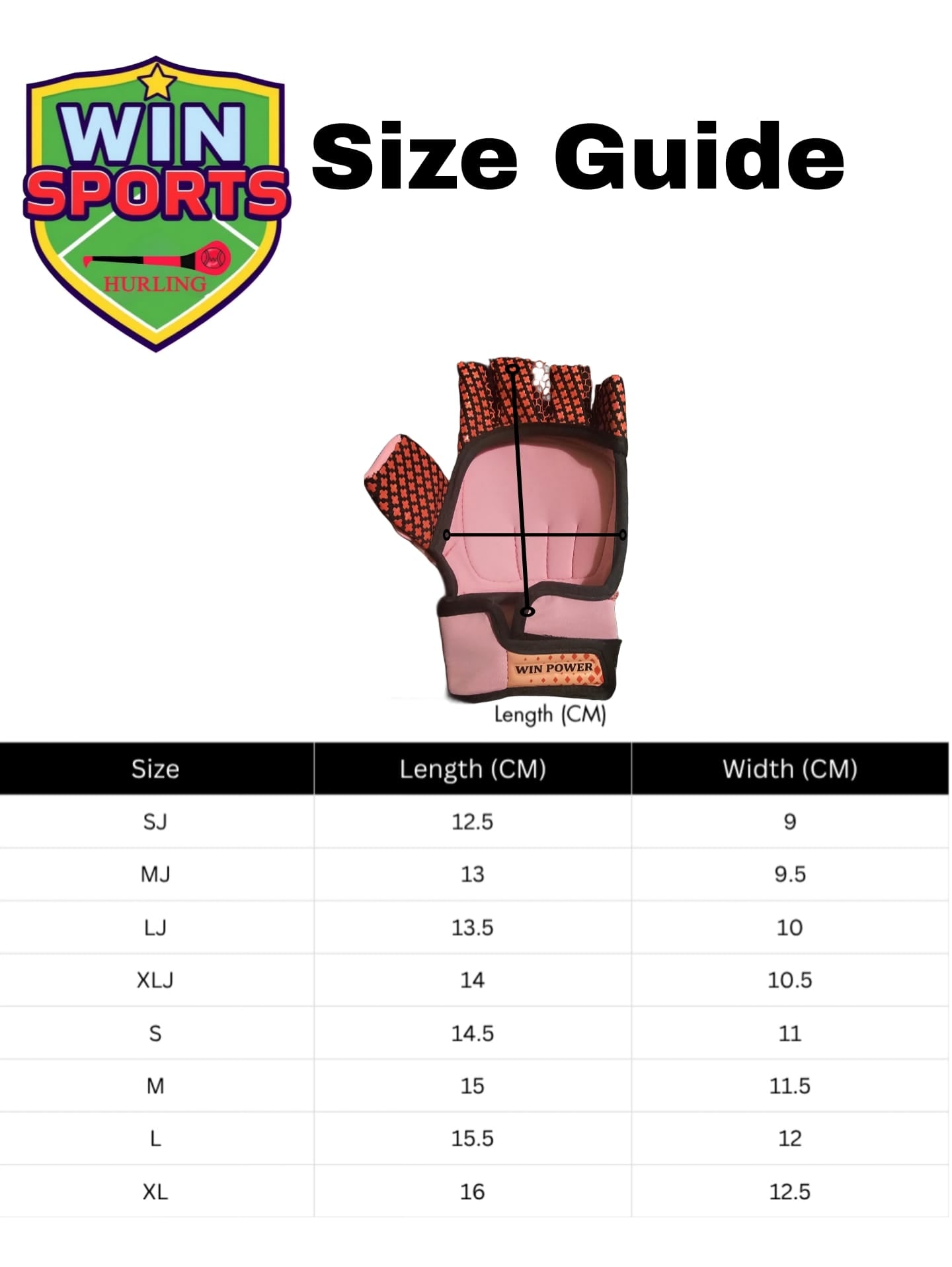 Win Sports Hurling Gloves Camogie