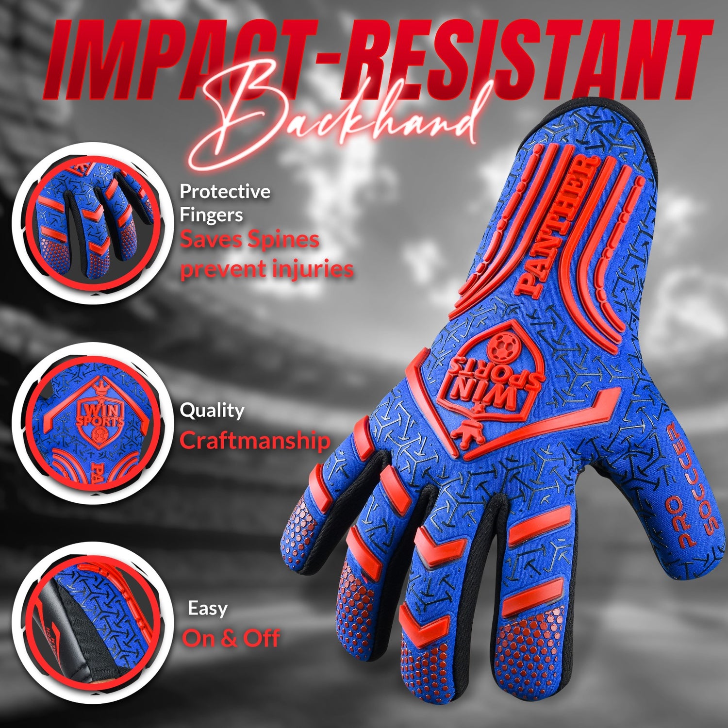 WIN Professional Goalkeeper GIGATECH Grip. (PANTHER PRO)